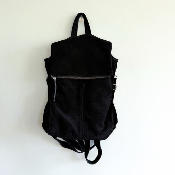 Free People Camilla Suede Leather Convertible Backpack Black main image 5